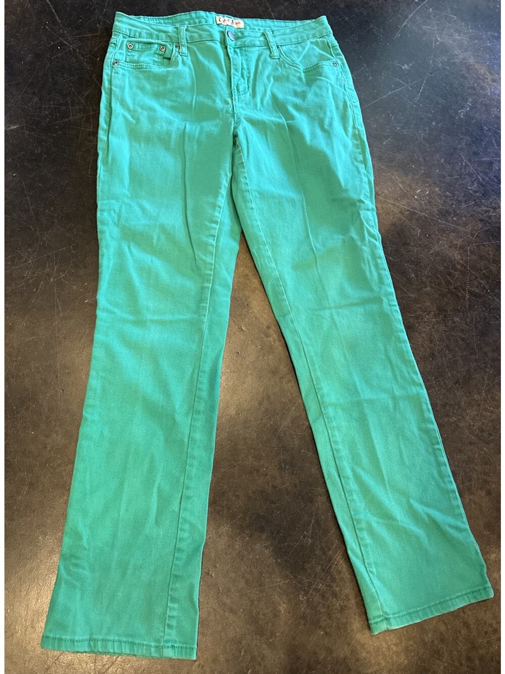 Earl Jean Women's Straight Leg Jeans Size 10 Green 31x29
